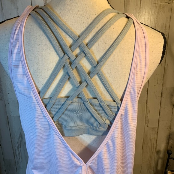 Athleta two piece workout top. Attached at top of shoulder. Size L - Picture 3 of 5